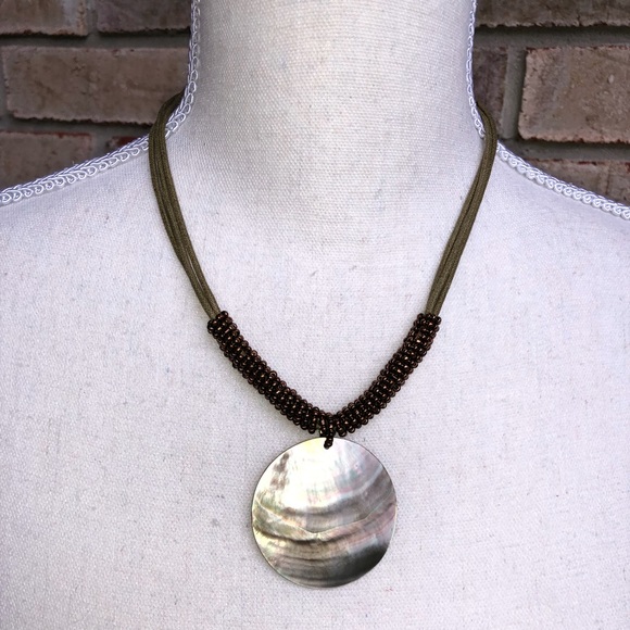 Lia Sophia Jewelry - Lia Sophia Abalone look and seed beads necklace